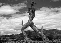 Day 49 - Striding Man HDR B&W