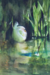 'The Last Rays Of Summer' watercolour, 6.5"x4.5"
