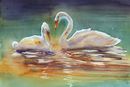 'The End Of A Beautiful Day' watercolour, unframed dimensions 10"x14"