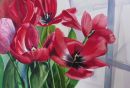 Red Tulips by the Window