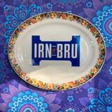 Hand printed Irn Bru plate