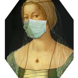 The Masked Lady mini print