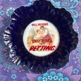 No Petting vintage plate
