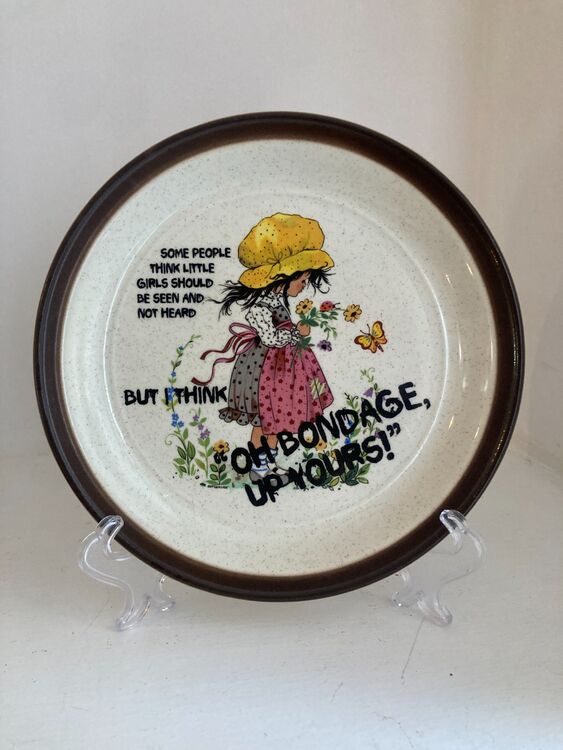 Oh Bondage Up Yours vintage plate
