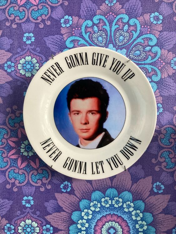 Rick Astley Pop Plate