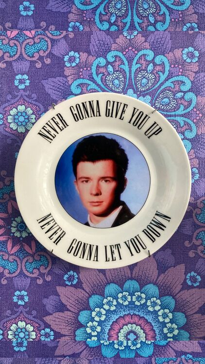Rick Astley Pop Plate