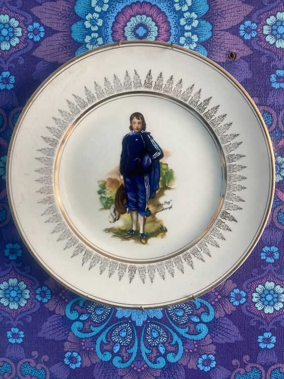 The Blue Boy hand finished plate