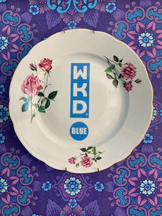 Hand printed 'WKD' plate