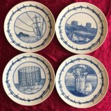 Set of four 'Best Of British-Delft Style ' plates
