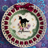 Deftones hand printed vintage ribbon plate