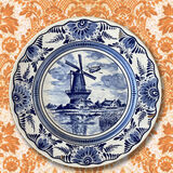 Delft plate featuring windmill and Chinook