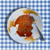 Eat The Rich Spaghetti plate