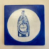 Fairy Liquid hand painted tile