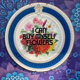 Hand printed Flowers plate