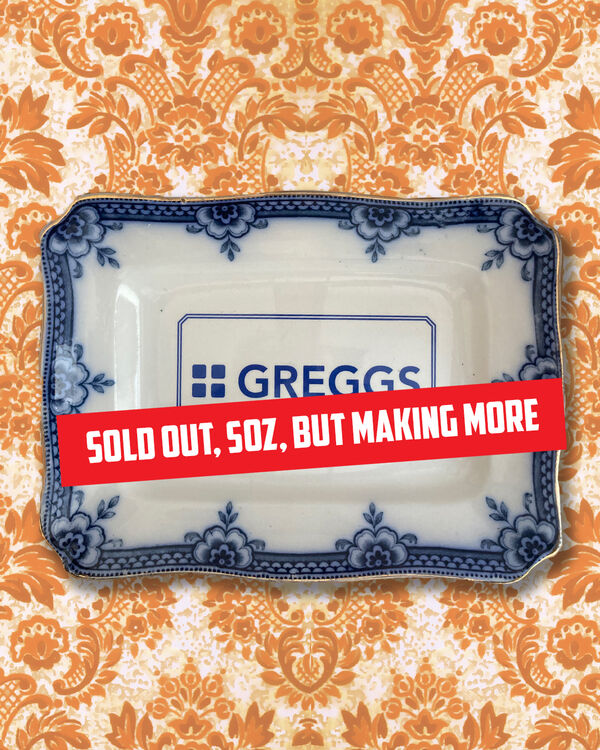 Greggs hand printed rectangular vintage plate
