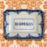 Greggs hand printed rectangular vintage plate