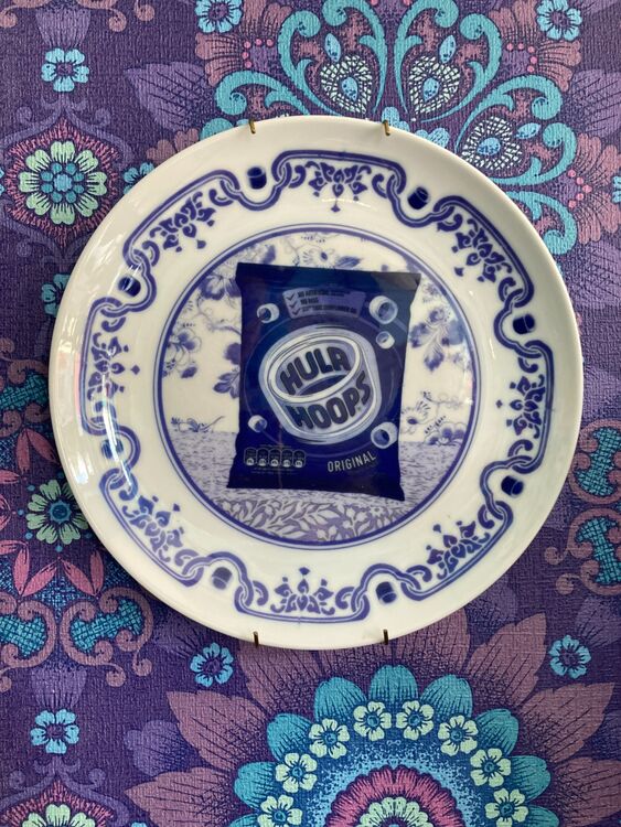 Hula Hoops Delft style plate
