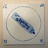 Sherbet Fountain hand painted tile