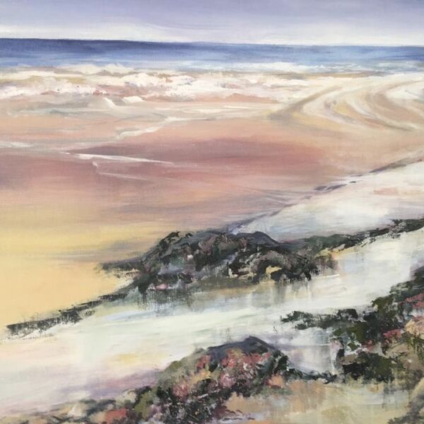 Turning Tide, Filey Filey Beach painting