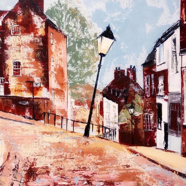 Steep Hill, Lincoln Steep Hill Lincoln painting
