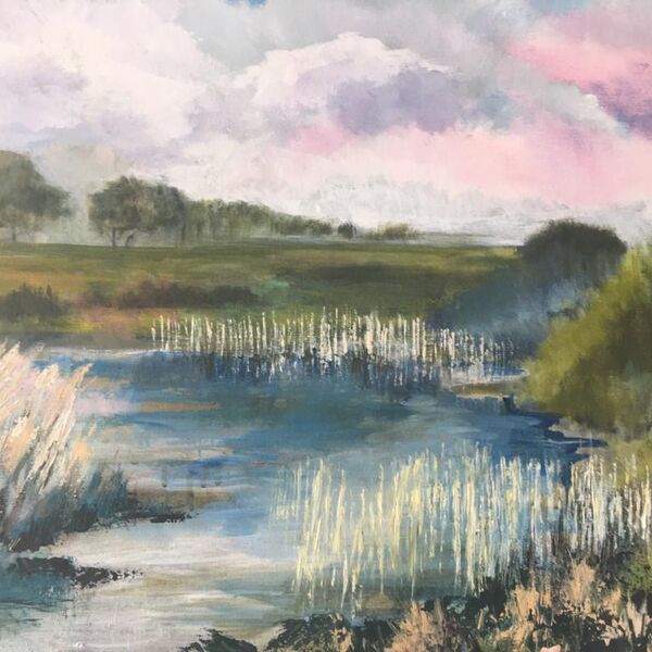 Lake in Monk's Wood Monks Wood Lake painting