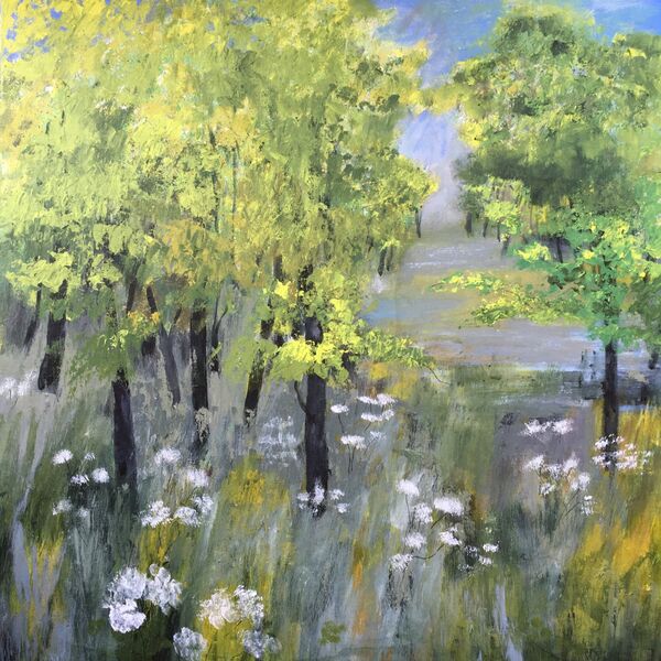 Spring woodland, Willingham Spring wood painting