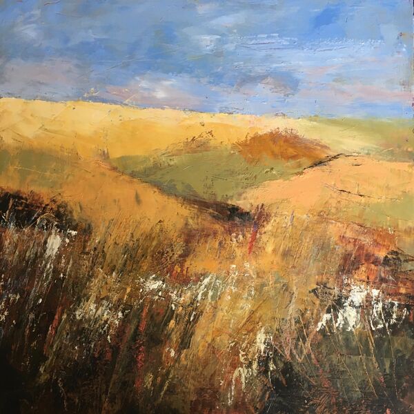 Wolds Walk Wolds walk oil and cold wax