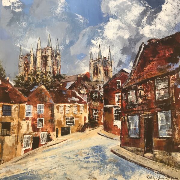 Christ's Hospital Terrace, Lincoln Steep Hill Lincoln painting