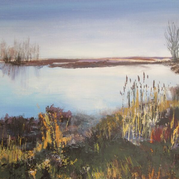 Lake at Monk's Wood Monks Wood Lake painting