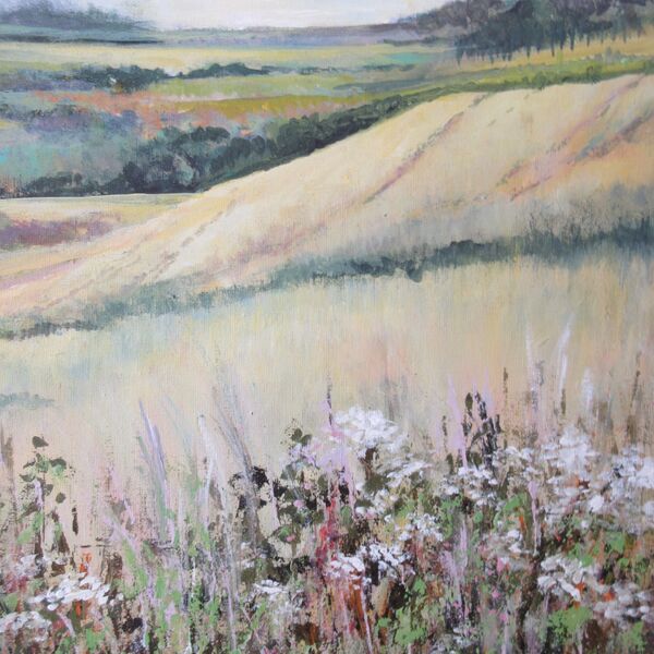 View from Scampton Top Scampton Top painting