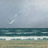 Out To Sea 57cm x 57cm