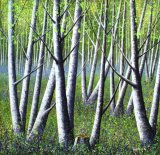 Silver trees and Bluebells (Sold)