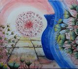 Patio, pots and seedheads
