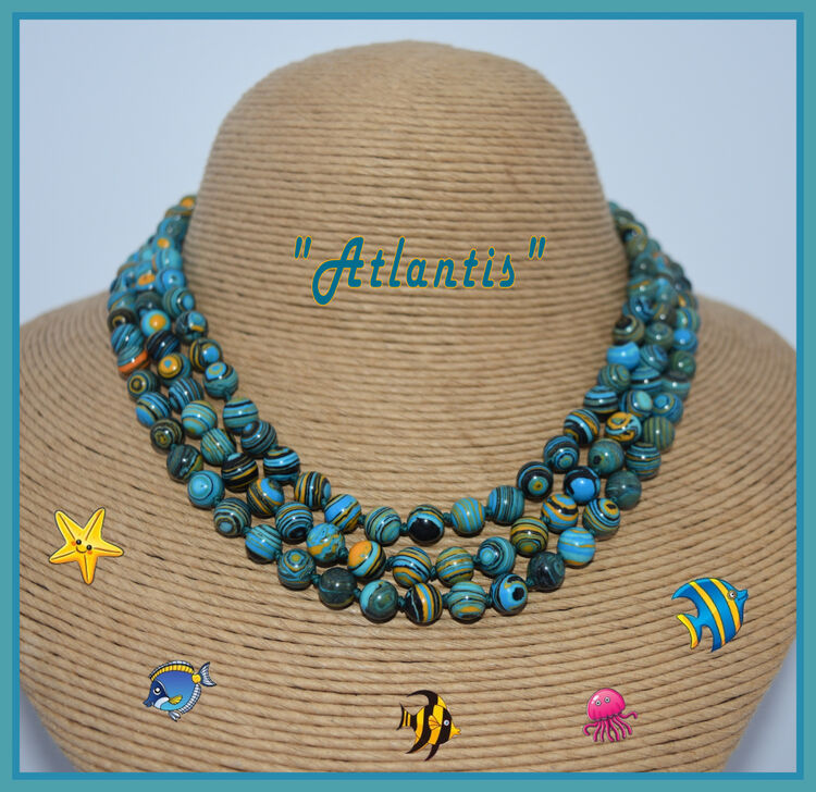 "ATLANTIS" 3-STRAND NECKLACE
