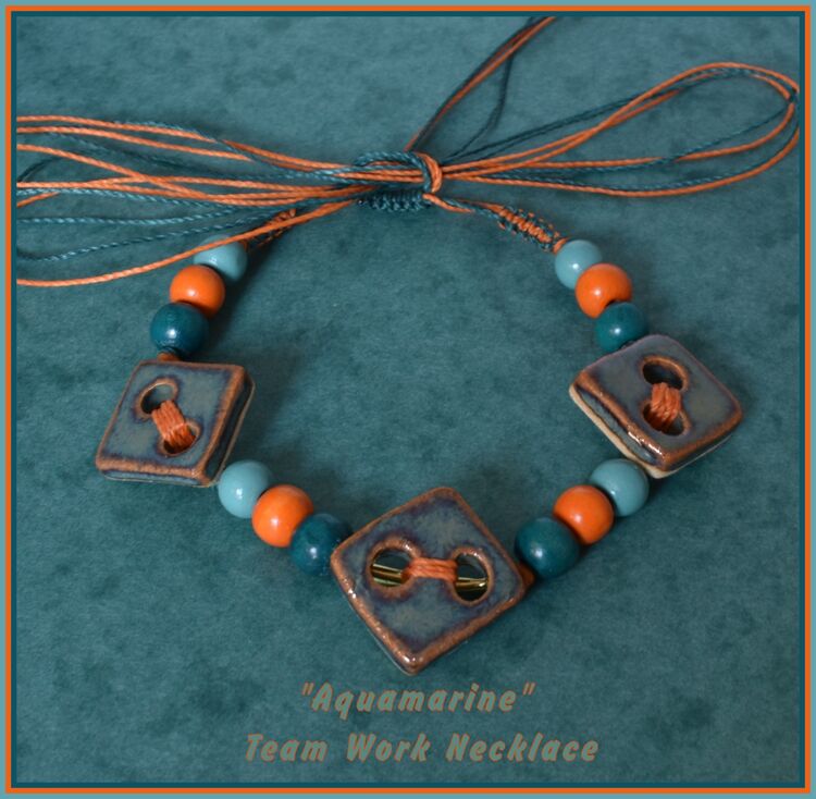 "Aquamarine" Team Work Necklace