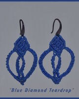 "Blue Diamond Teardrop" Earrings Blue Diamond Teardrop Earrings