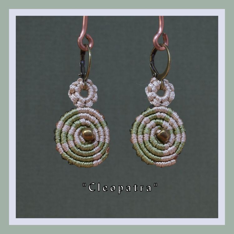 "Dianthus" macrame earrings ( 16820280)