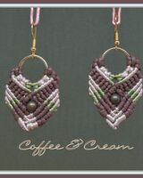 Coffee & Cream - Macrame Earrings