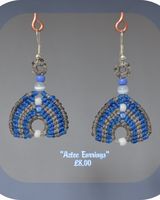 Aztec Hand Knotted Earrings Aztec Blue & Grey (16657864)