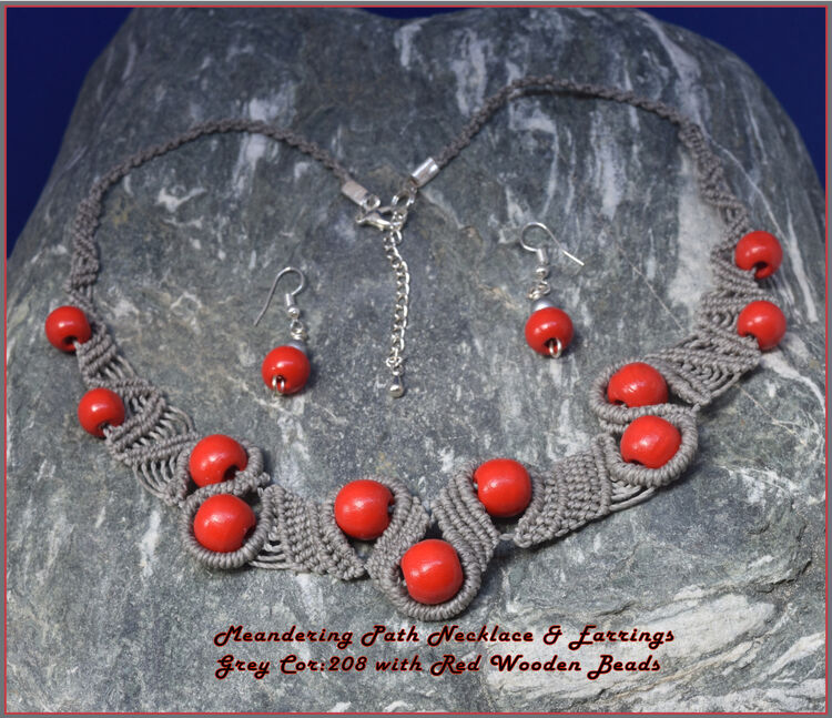 Red, Grey, Necklace, Meandering, Path 16932986