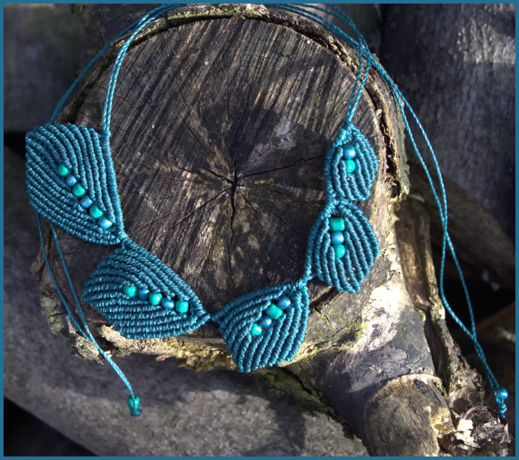 Turquoise Macrame Necklace