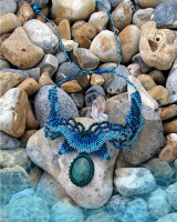"Tropical Waters" Semi-precious cabachon