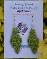 Spring Greens - Fish Scale Earrings