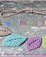 "Summer" Macrame Necklace "Summer" Six Leaf Macrame Necklace