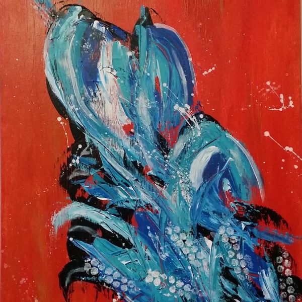 Name - BE BOLD 50cm x 40cm AU$200.00 Acrylic Abstract