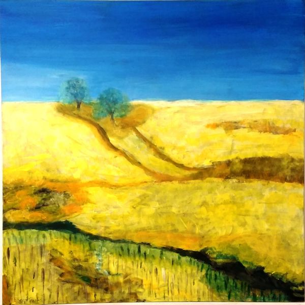 SHEEP TRACKS 36IN X 36 IN ACRYLIC AU$1000.00