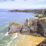 Midday on Bedruthen Steps, Cornwall - SOLD
