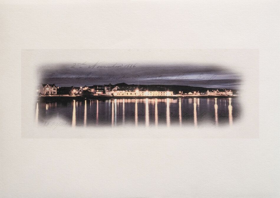 Nr. 2 Bruichladdich-Distillery--at-night--A4, Auflage 7 Exemplare, 25 x 9,5 cm, Preis 50.- EUR