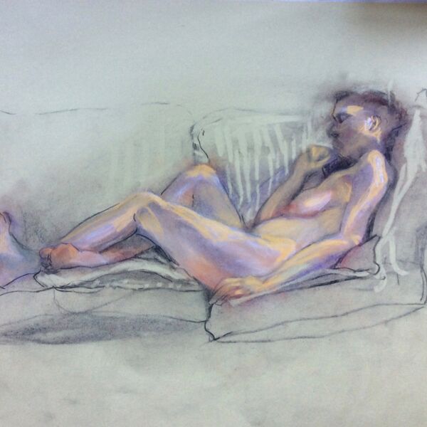 Female Figure on Sofa