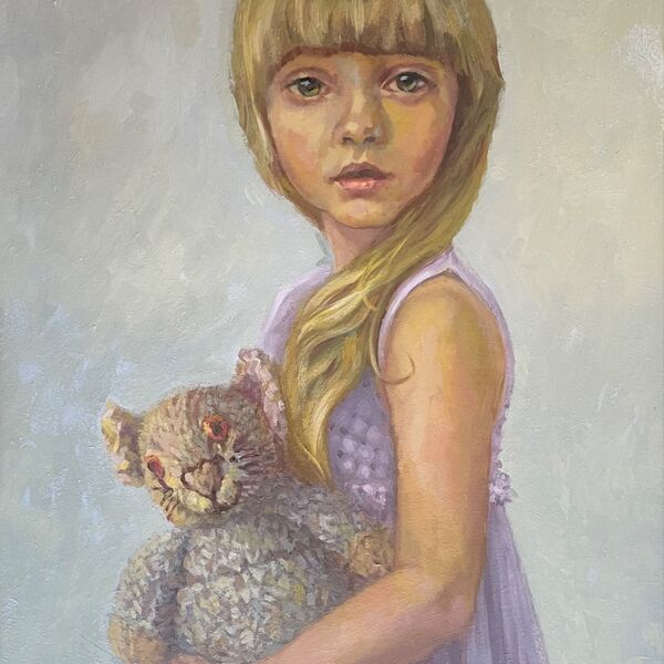 Girl With Knitted Cat